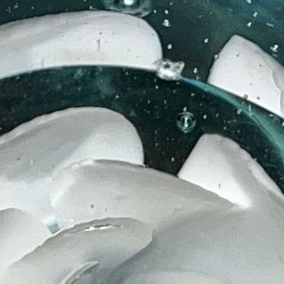 Handcraft GlassWhite Bubble Glass Paperweight - Picture 7 of 7